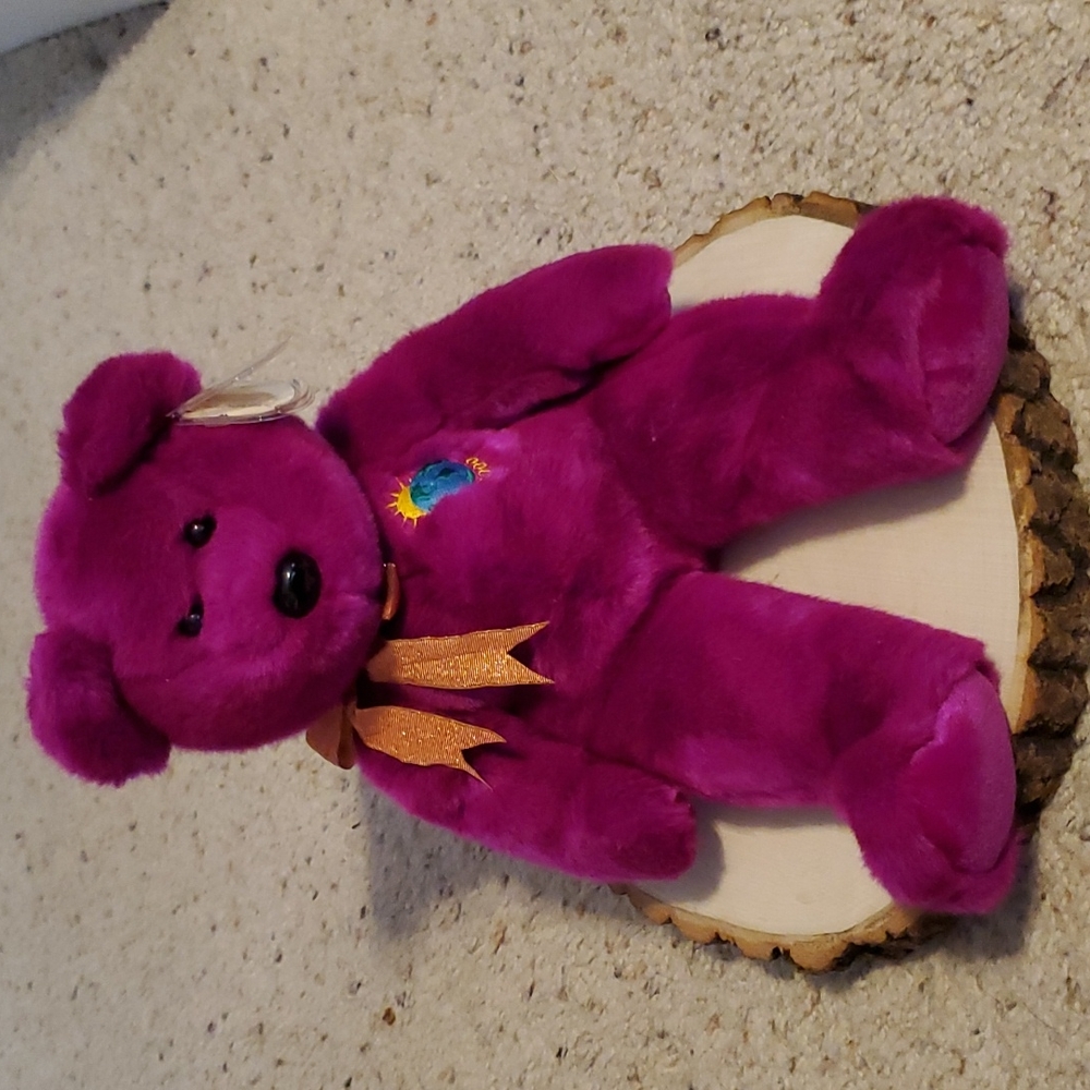 TY Beanie Baby Buddy Millennium the Purple Bear 1999